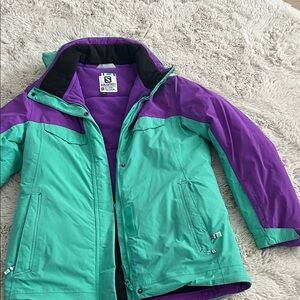 Stylish Kids Purple and Green Jacket